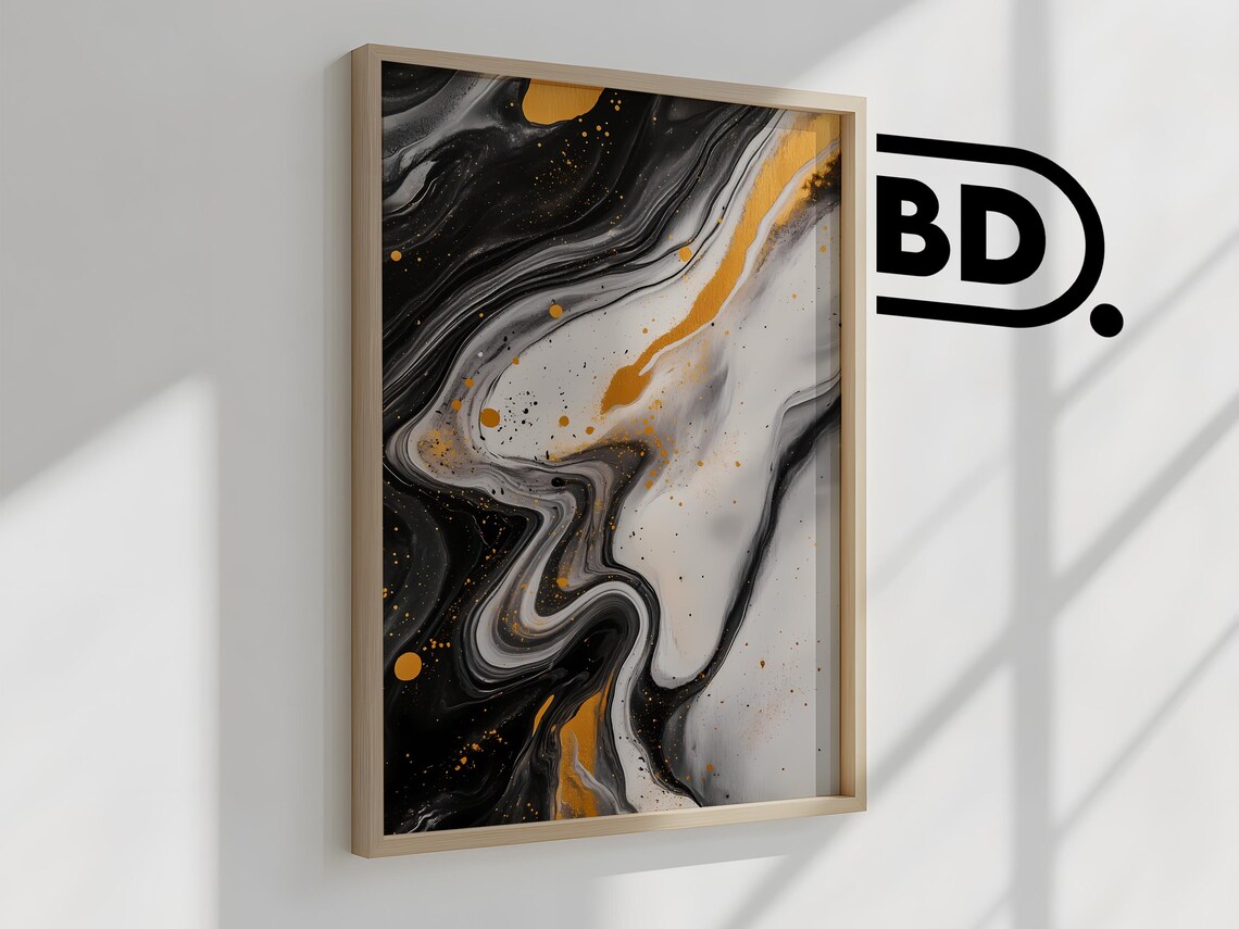Abstract Minimalist Brushstroke Design, Japandi Decor - Image 2