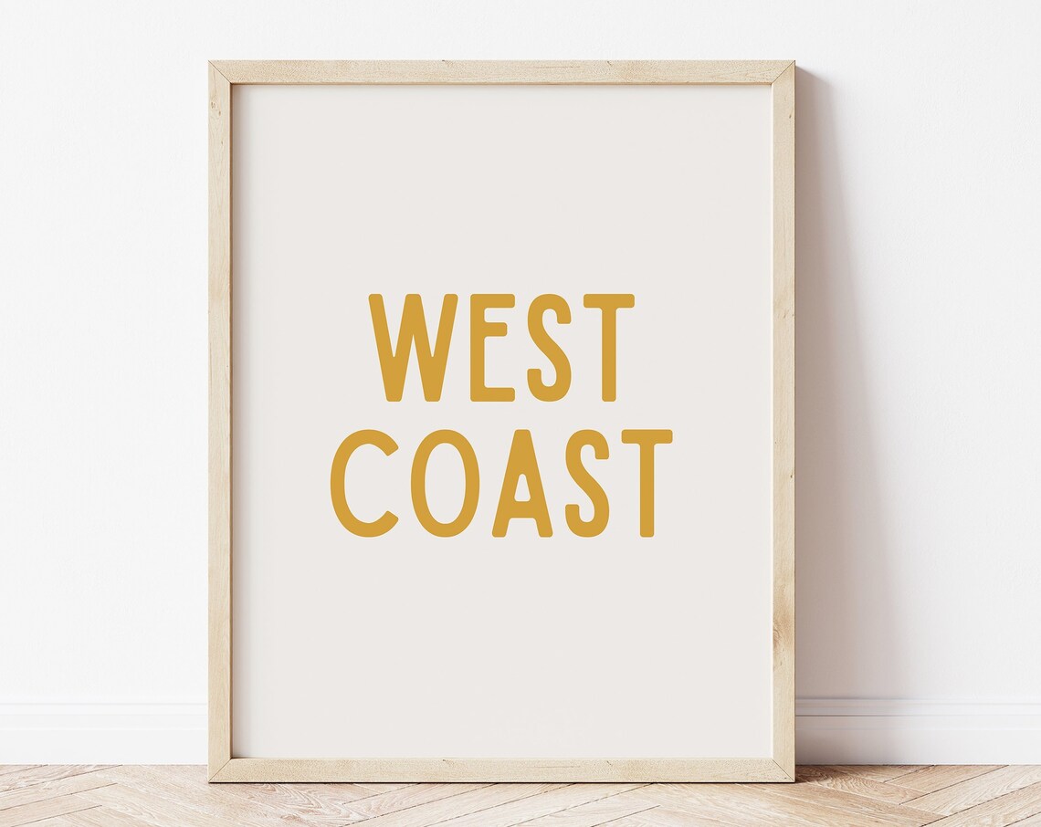 West Coast Coastal Surf Art Nursery Wall Print