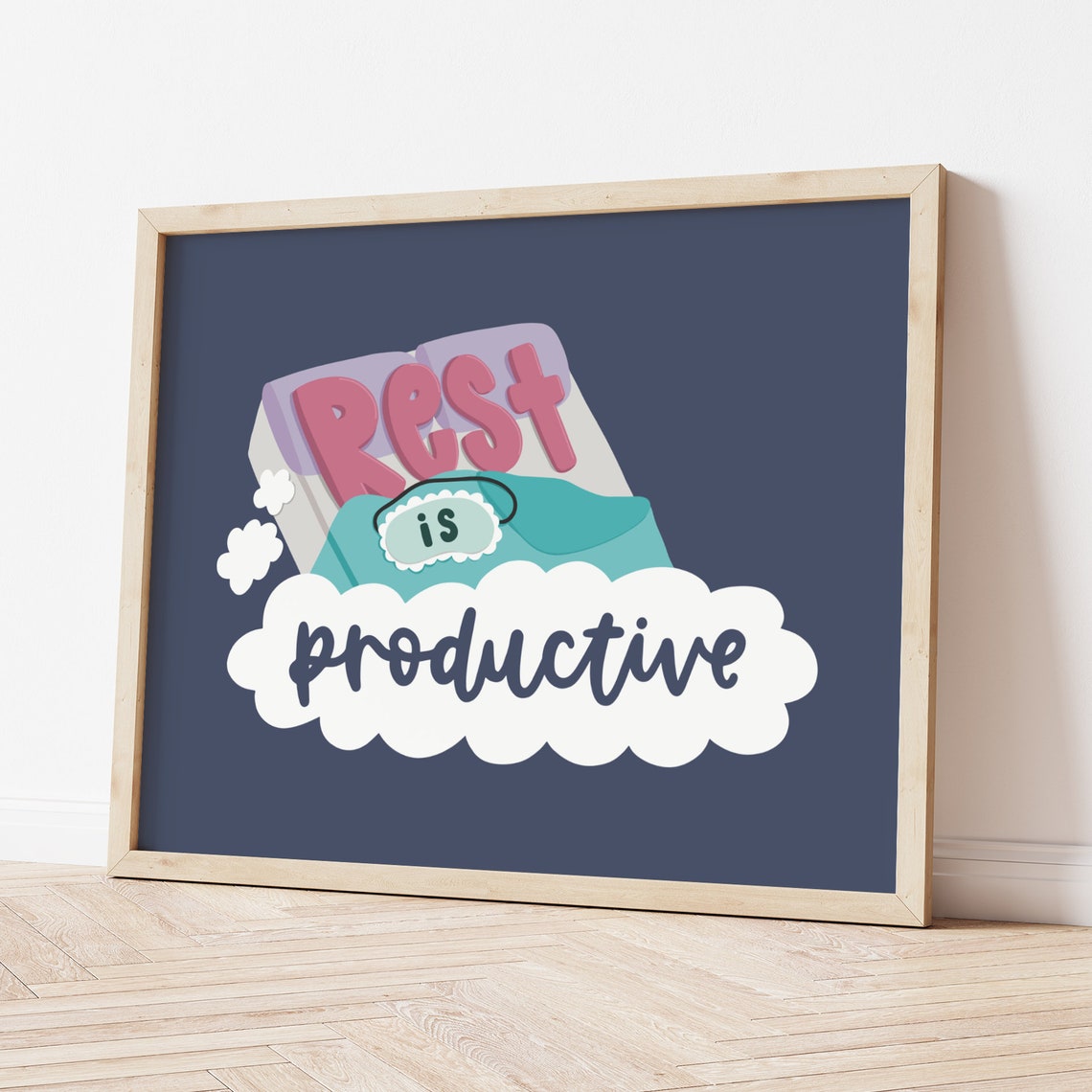 Rest Is Productive Art Print, Office Wall Decor - Image 2