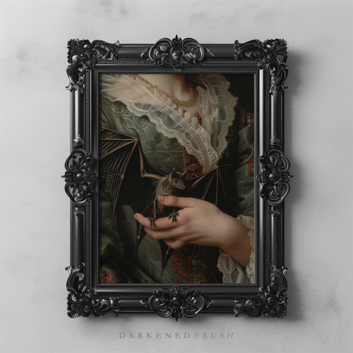 Gothic Victorian Bat Art, Dark Academia Poster