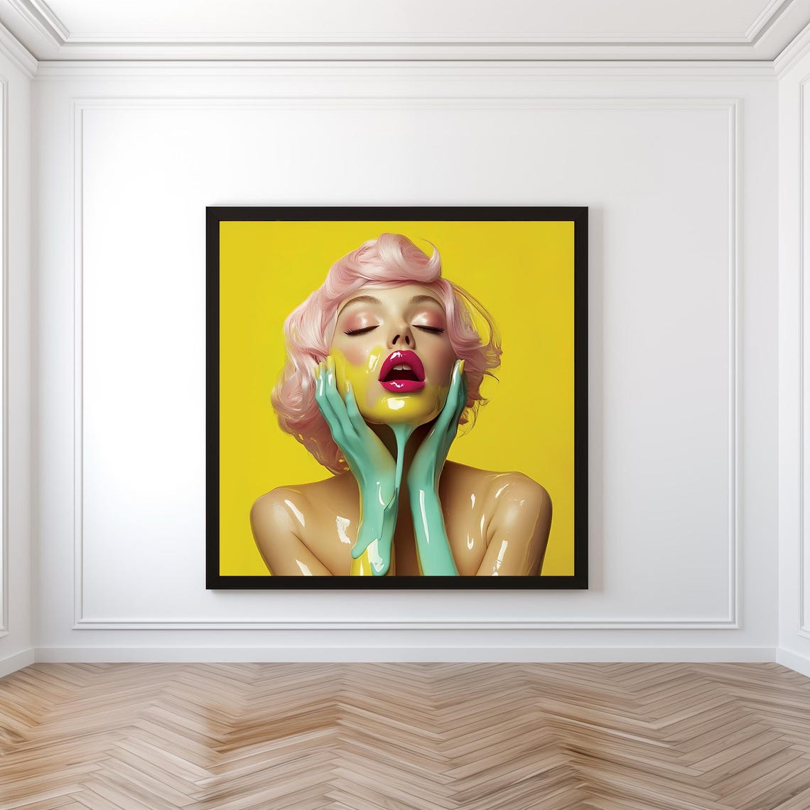 Woman Covered With Paint Splashes Framed Poster Sexy Woman Covered In Paint Sexy Woman Wall Art Woman Acrylic Paint Wall Hanging Art - Image 4