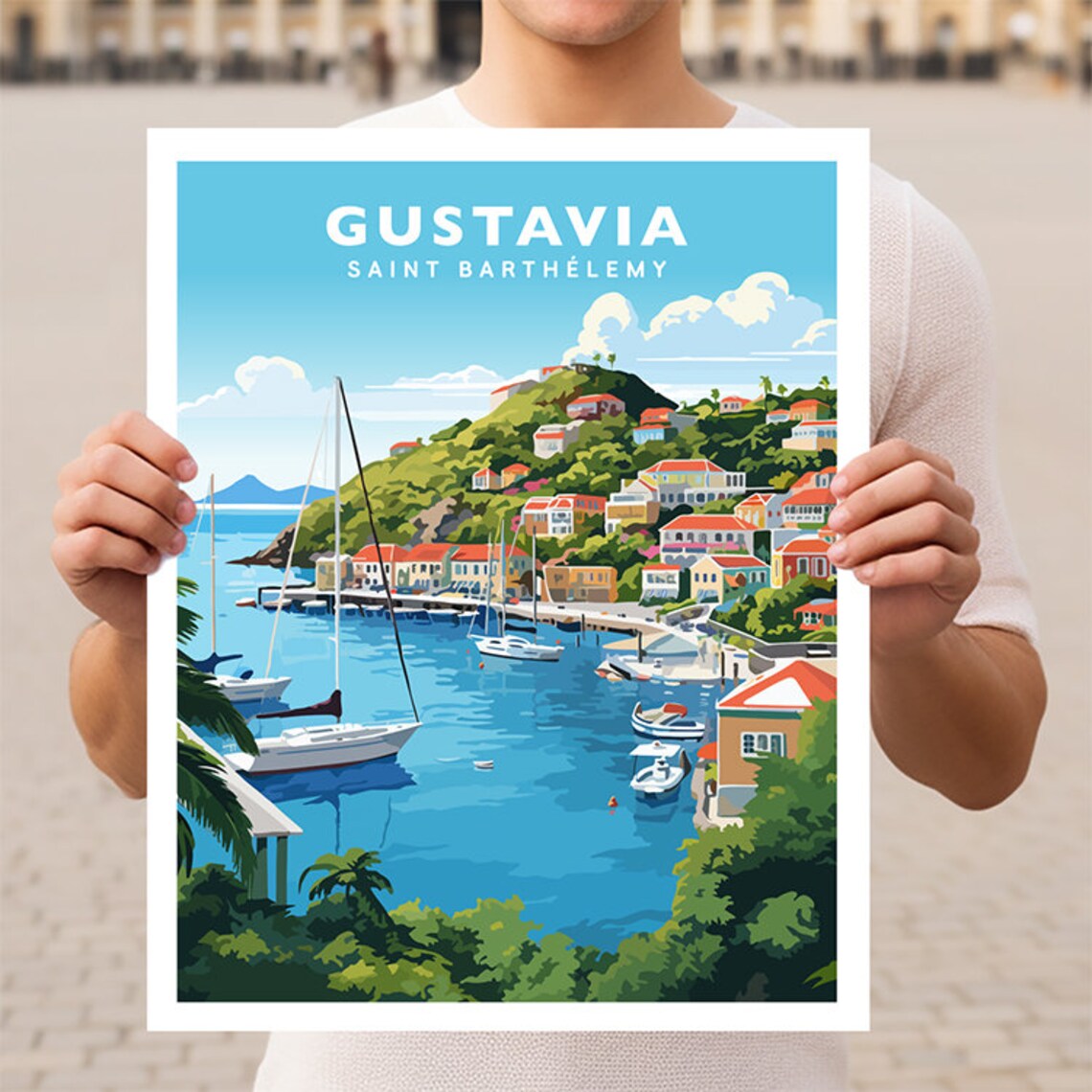 Gustavia Saint Barthlemy Travel Poster Print