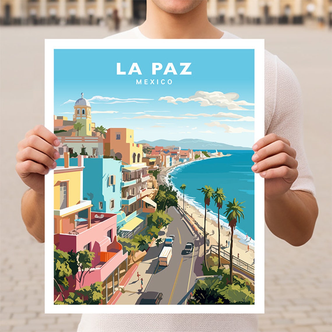 La Paz Mexico Baja California Sur Travel Wall Art Poster Print