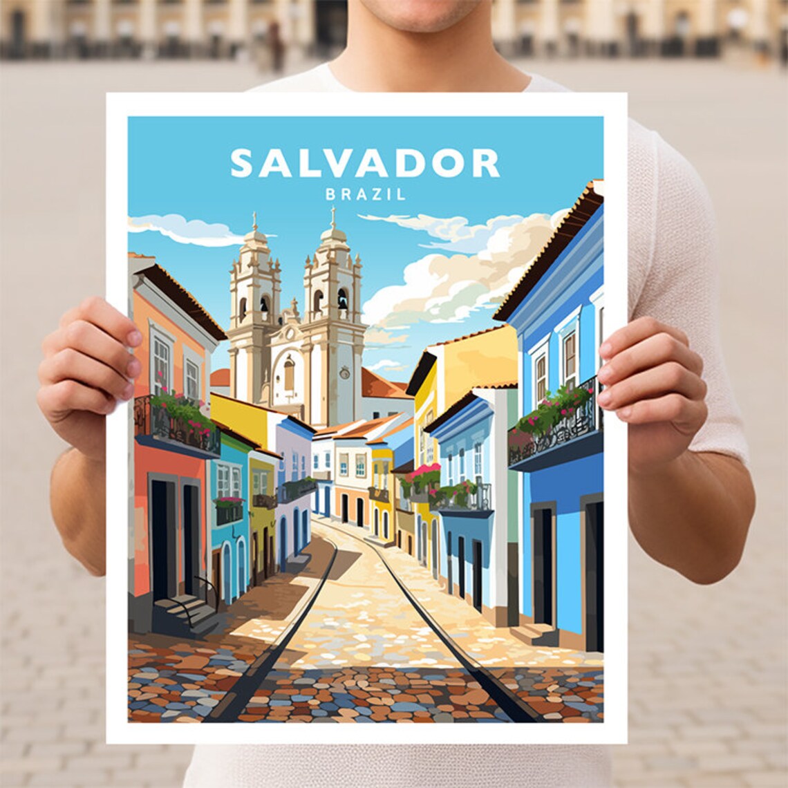 Salvador Brazil Travel Poster, World & Cultural Art