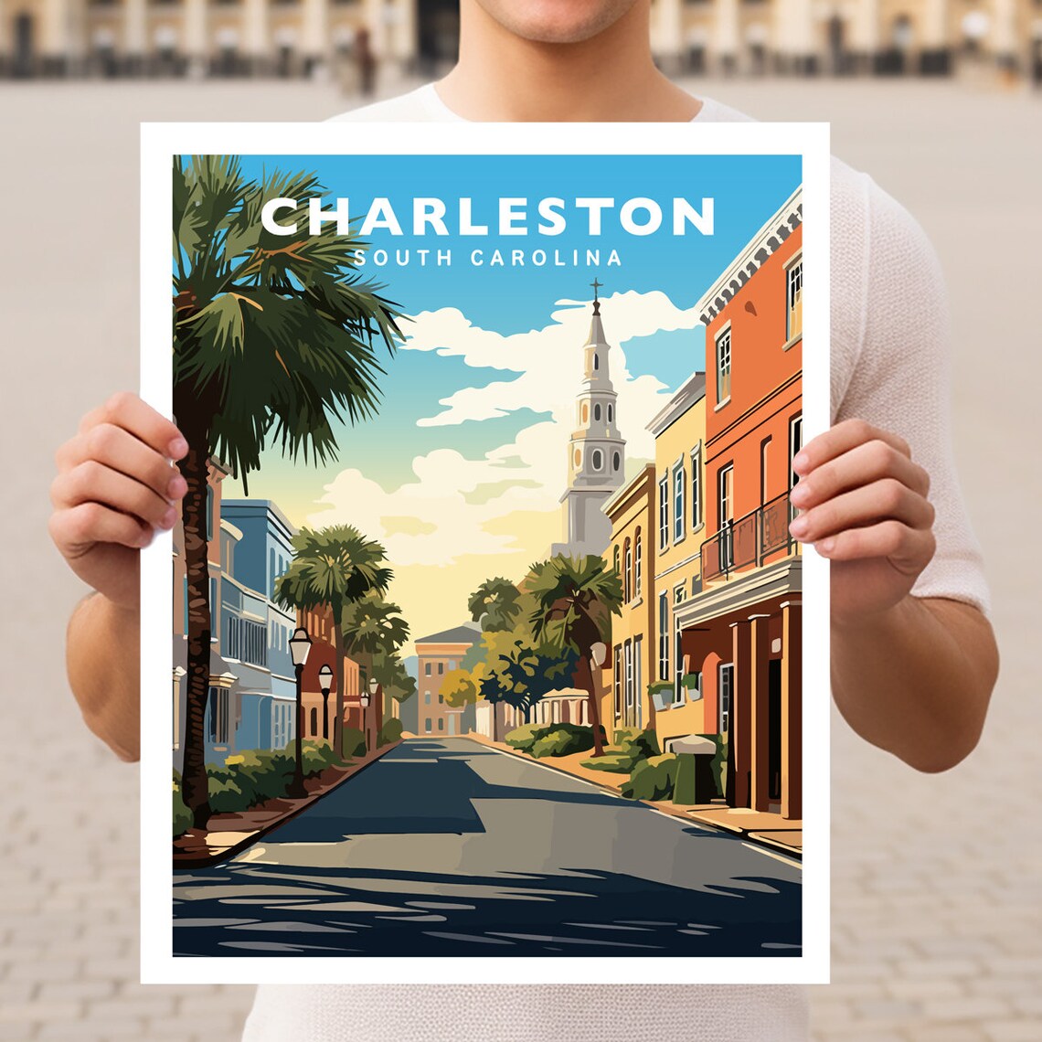 Charleston South Carolina Travel Poster Print