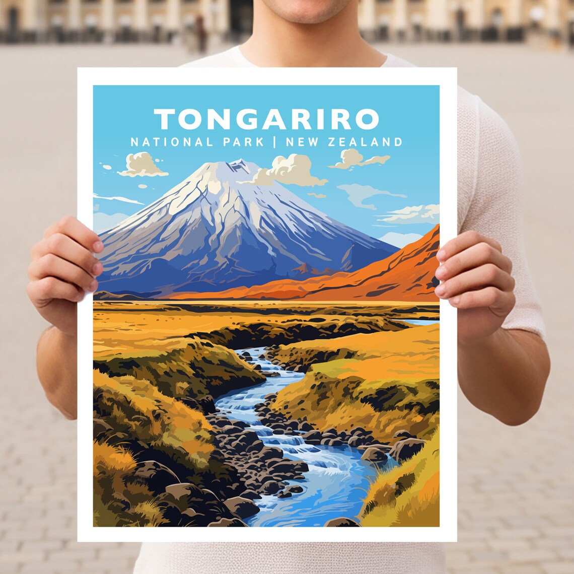 Tongariro National Park Travel Wall Art Print