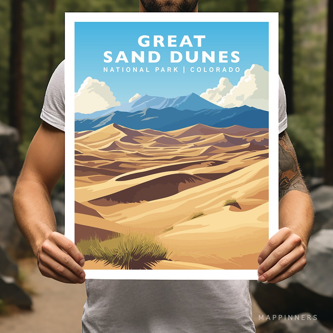 Great Sand Dunes National Park Hiking Poster