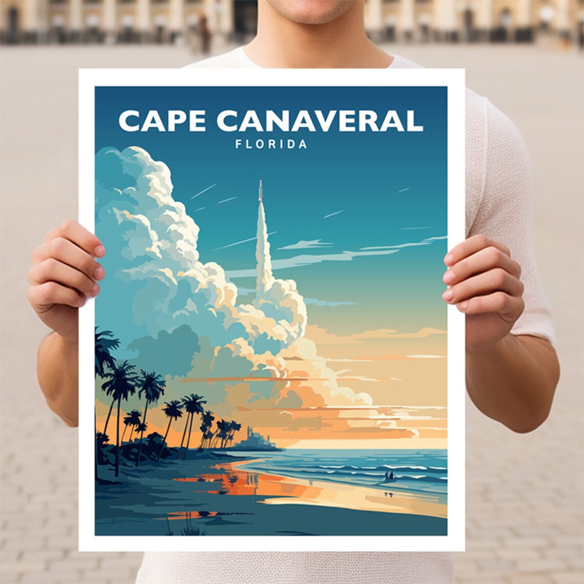 Cape Canaveral Florida Travel Poster Print