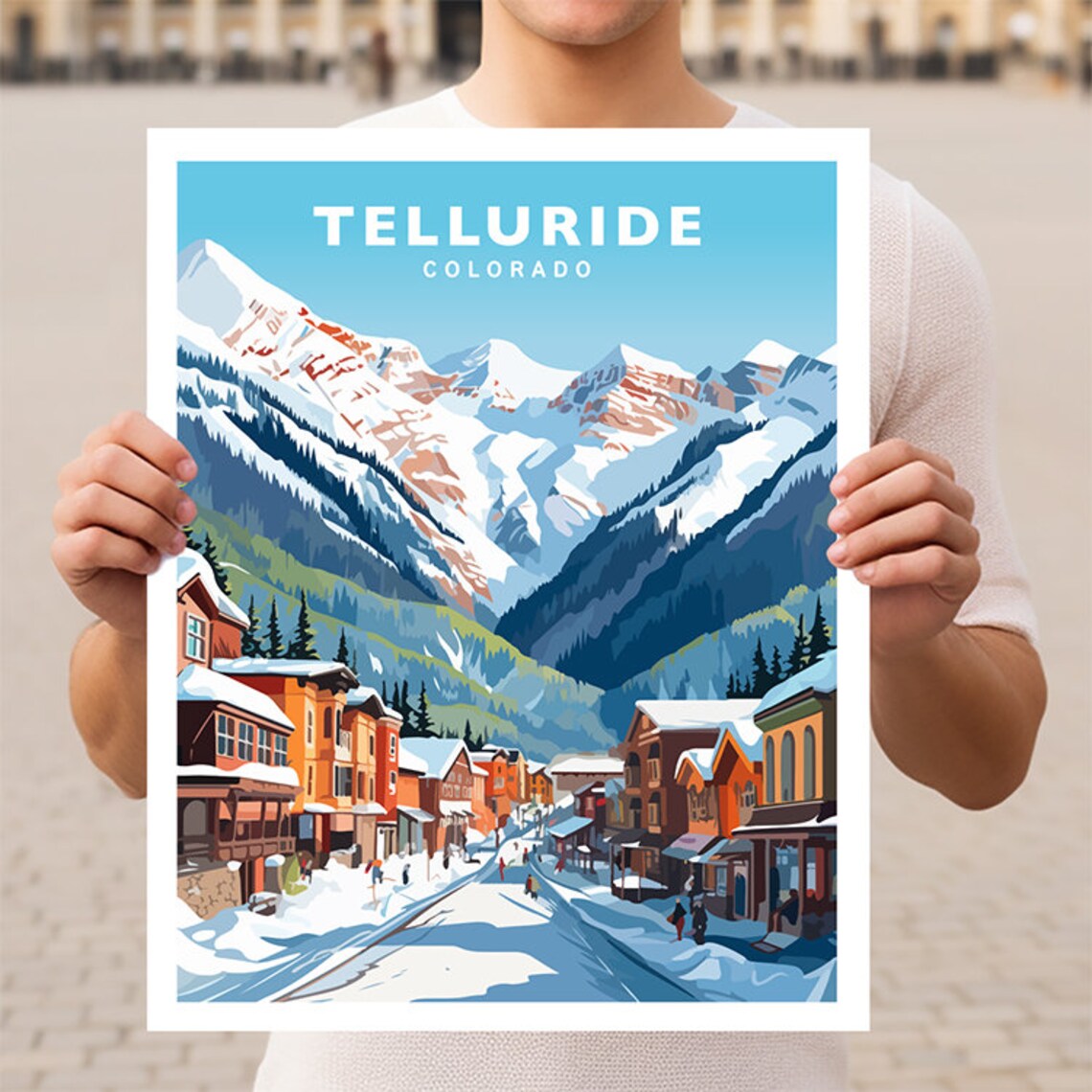 Telluride Colorado Travel Wall Art Print
