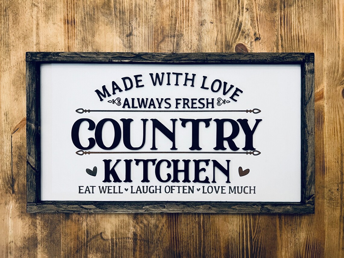 Country Kitchen Western Rustic Sign Art Print - Image 3