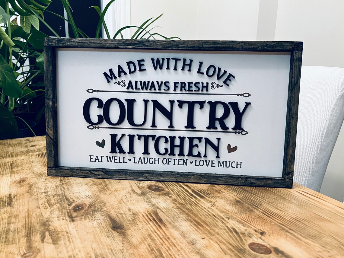 Country Kitchen Western Rustic Sign Art Print - Image 2
