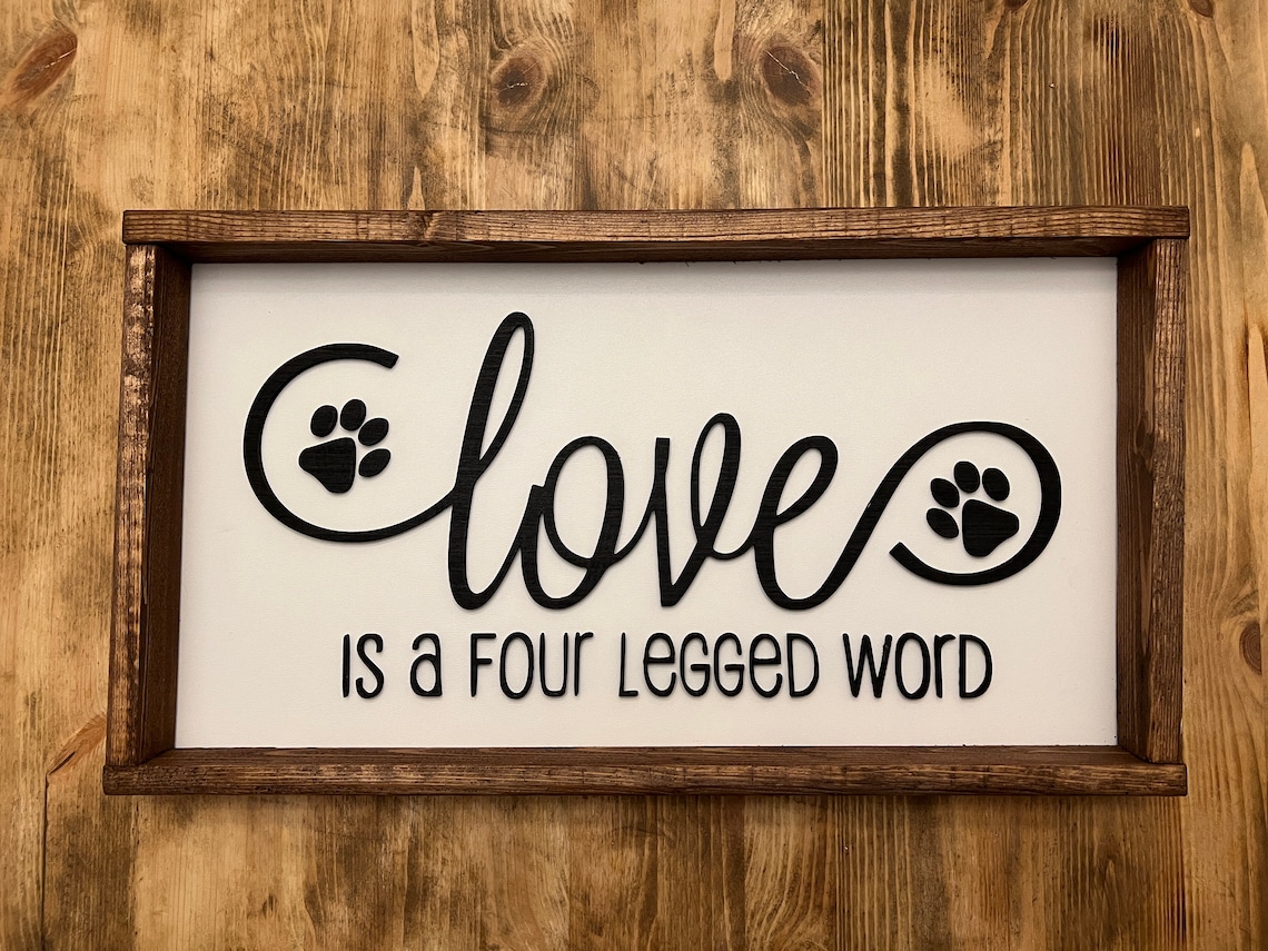 Love Is A Four Legged Word Farmhouse Art Print - Image 3