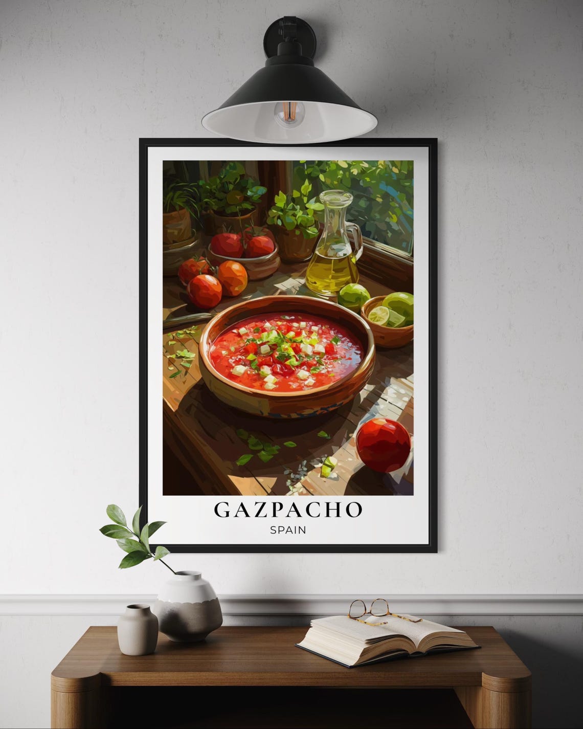 Gazpacho Spain Cold Tomato Summer Soup Traditional Food Art Print