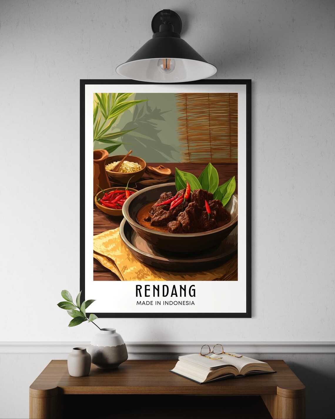 Rendang Indonesian Spicy Beef Curry Traditional Southeast Asian Food Art Print