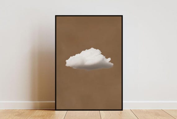 Brown Cloud Poster Minimalist Wall Art Brown Cloud Print Abstract Art Poster Cloud Wall Art Living Room Wall Art Cloud Print