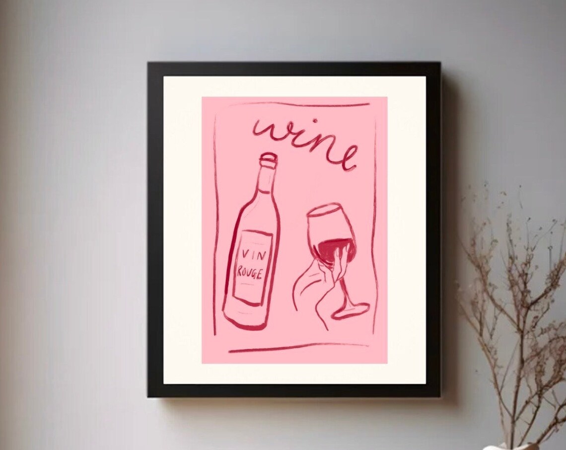Wine Print, Kitchen Wall Art for Wine Lover - Image 7