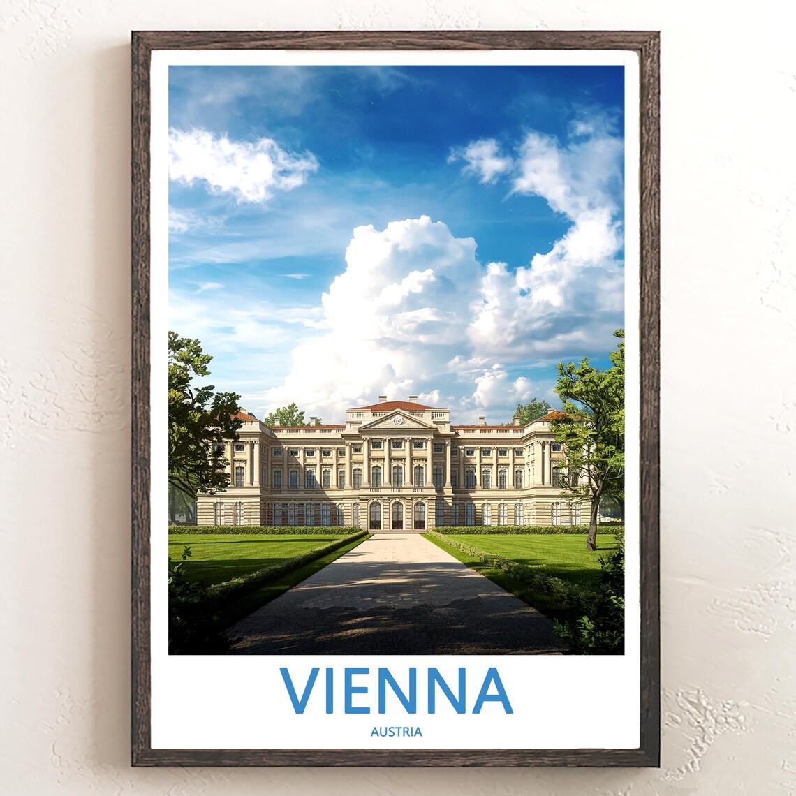 Vienna Austria Historic Palace Facade and Lawns Photo Poster