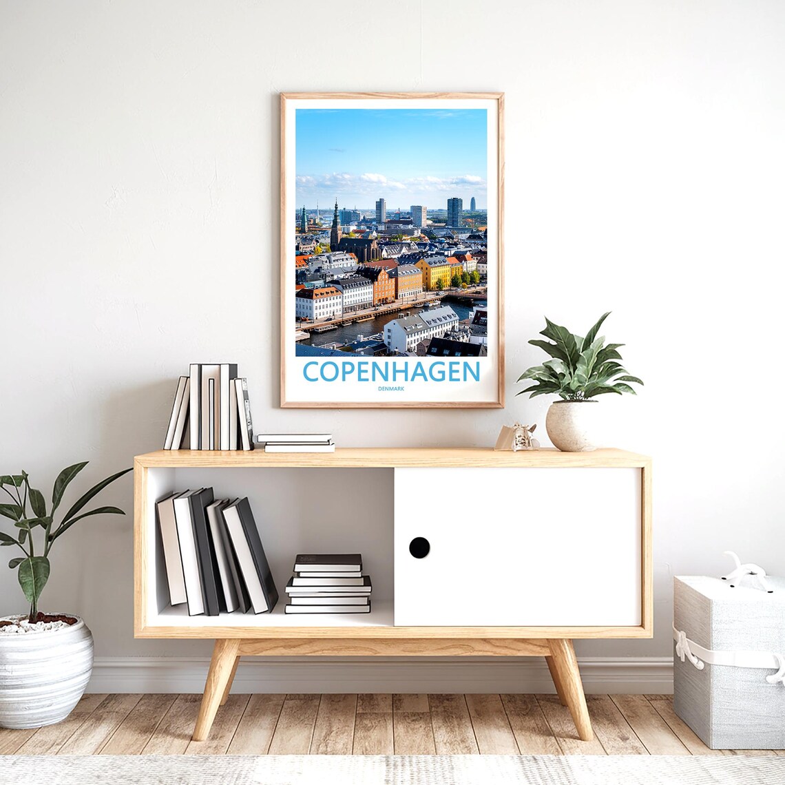 Copenhagen Aerial View Harbor Modern Skyline Denmark Travel Poster - Image 2