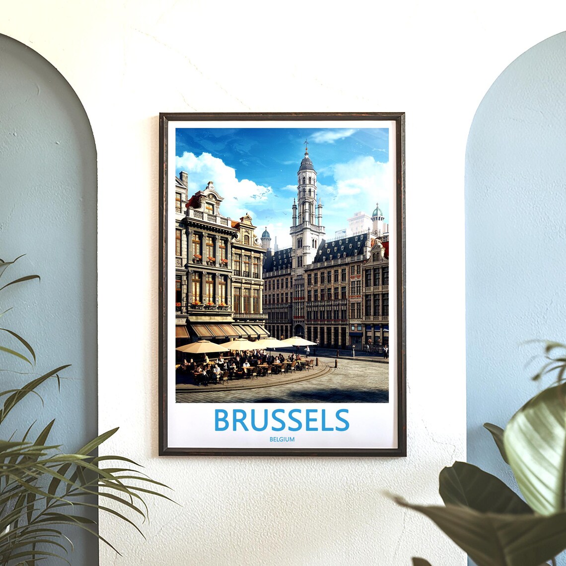 Brussels Grand Place Café Terraces Historic Square Photo Poster - Image 3