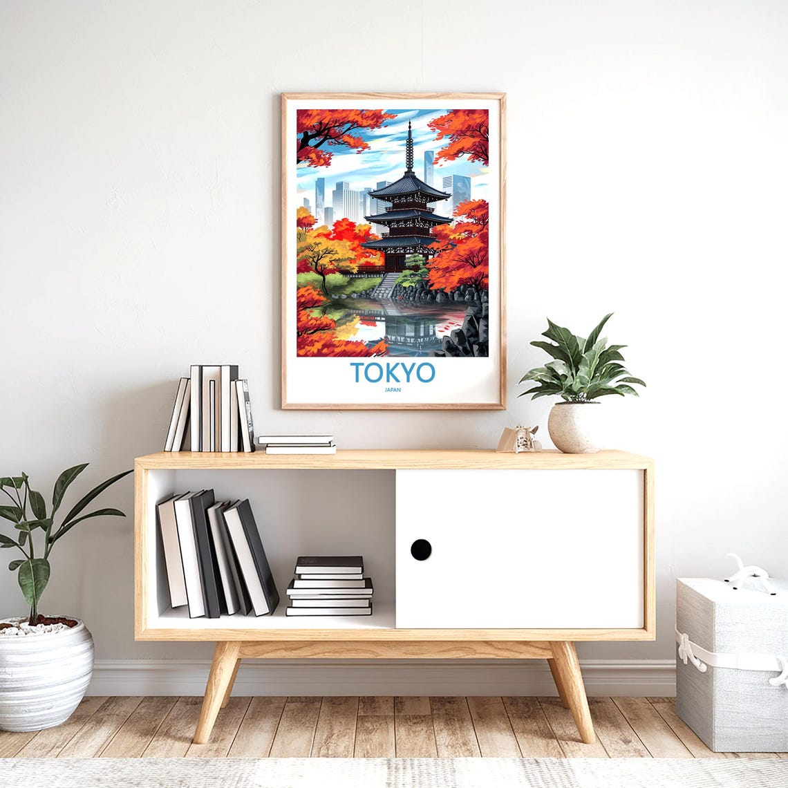 Tokyo Print Wall Art Tokyo Japan Travel Art Print Tokyo Hanging Wall Decor Tokyo Poster Prints Home Decor Tokyo Japan Poster Travel Gift Art - Image 2