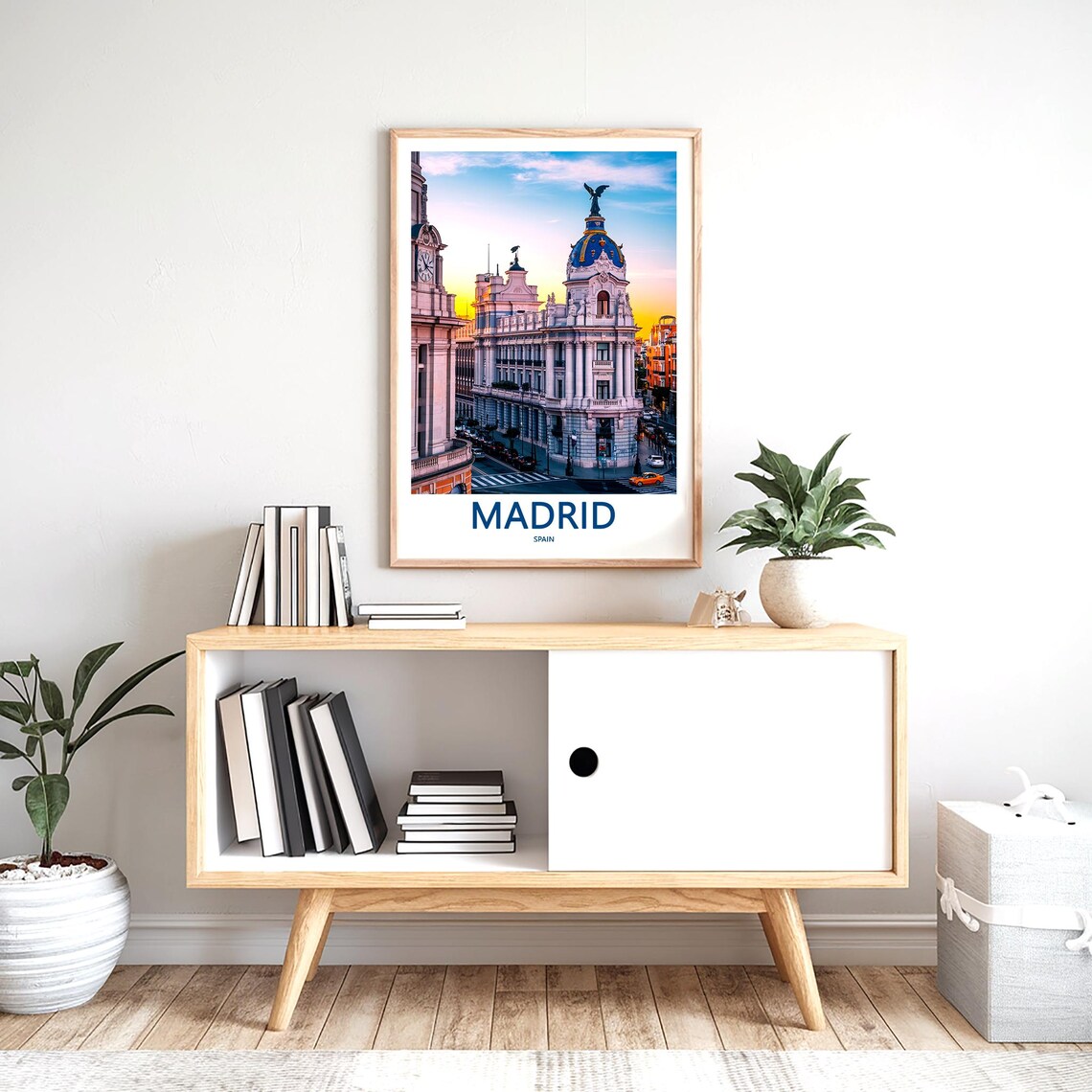 Madrid Gran Via Historic Dome Building Sunset Photography Poster - Image 2