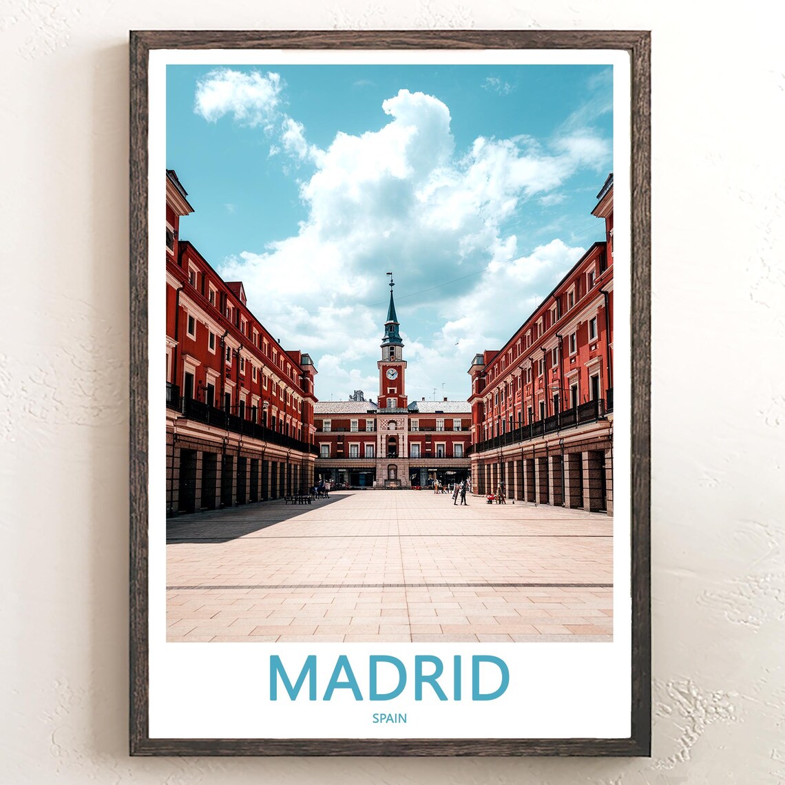 Madrid Plaza Mayor Sunny Day Historic Square Photo View Poster