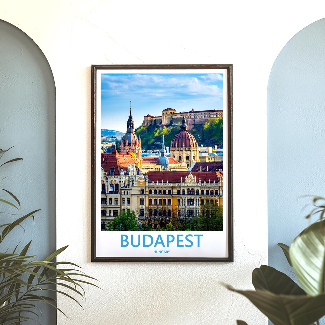 Budapest Hungary Castle Hill Skyline Domed Churches Photo Poster - Image 3