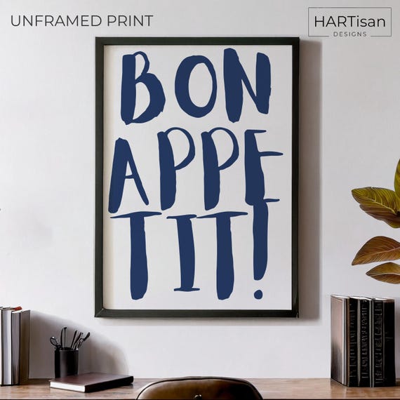 Bonappetit Unframed Funny Poster Humorous Home Decor Wall Art Gift Idea