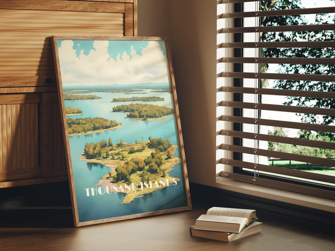 Print Thousand Islands Ontario Boat Toronto Island Canoe Winery Canada Poster Summer