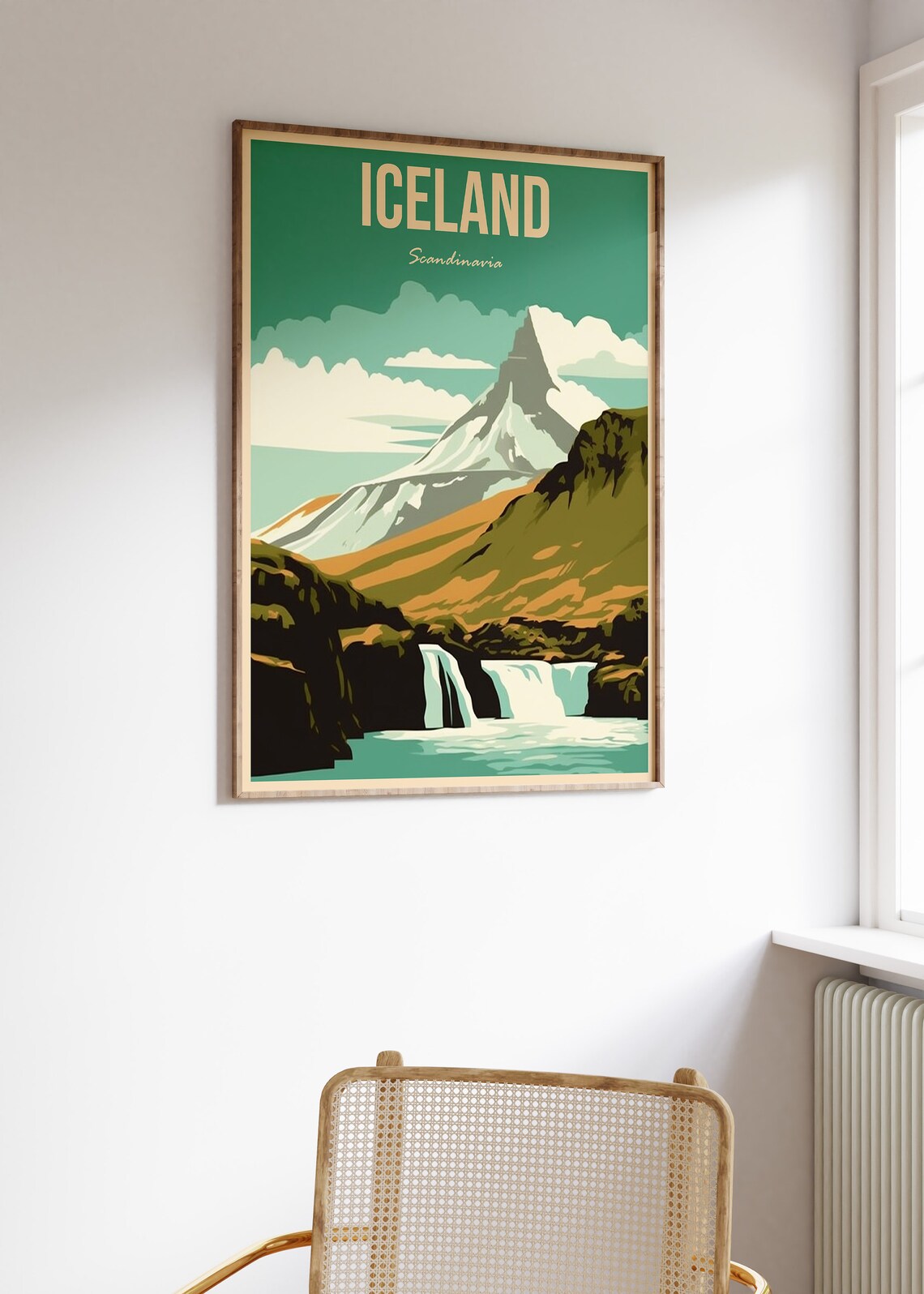 Iceland Travel Poster, Vintage Scenery Art Print - Image 3