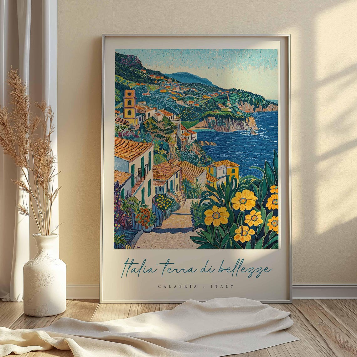 Calabria Poster Calabria Travel Print Calabria Travel Art Calabria Wall Art Italy Art Italy Travel Decor Italian Travel Gift - Image 2