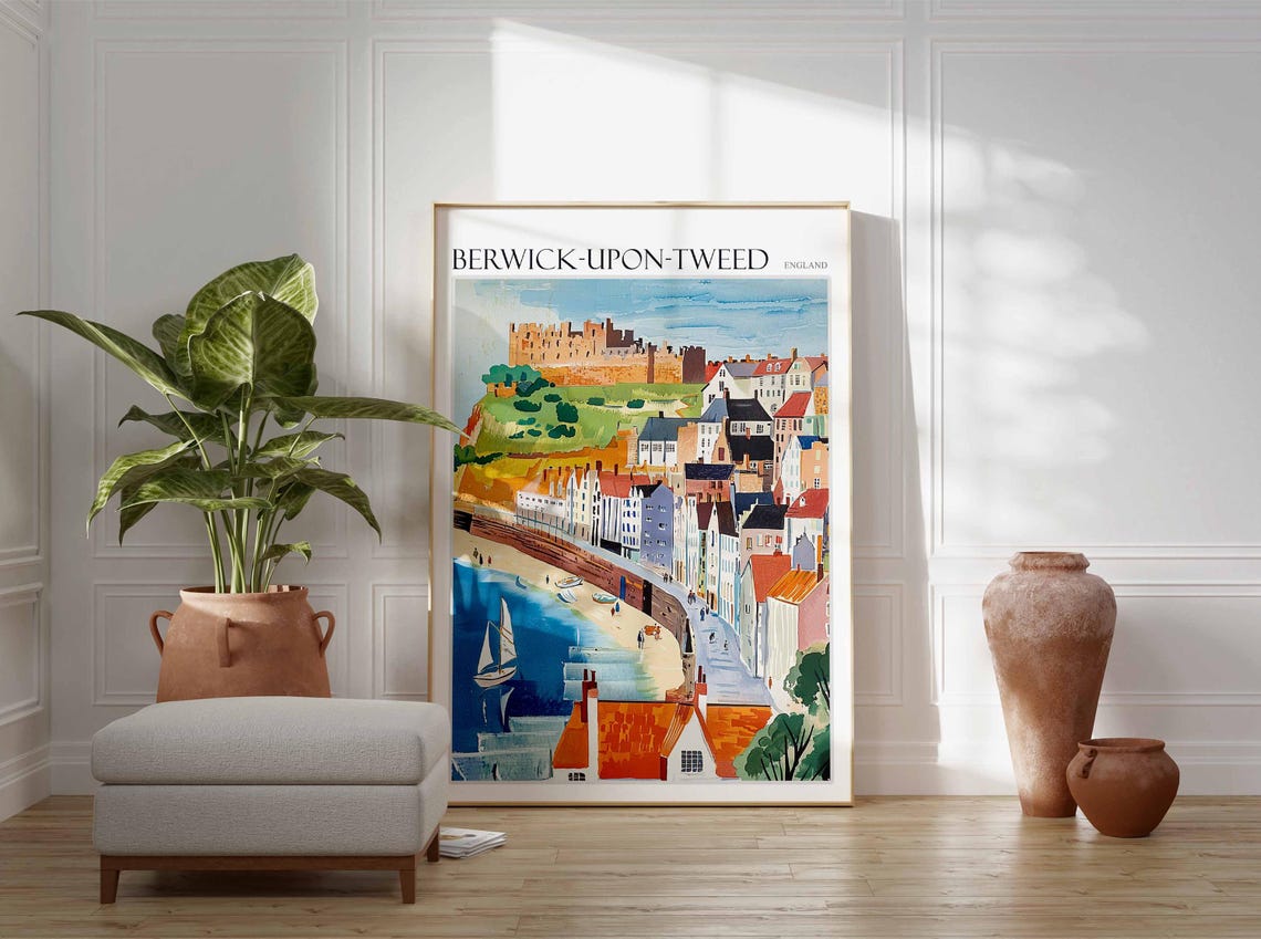 Berwick Upon Tweed Poster England Travel Poster Scotland Travel Poster Border Towns Poster Historic Town Poster Medieval Town Poster - Image 3