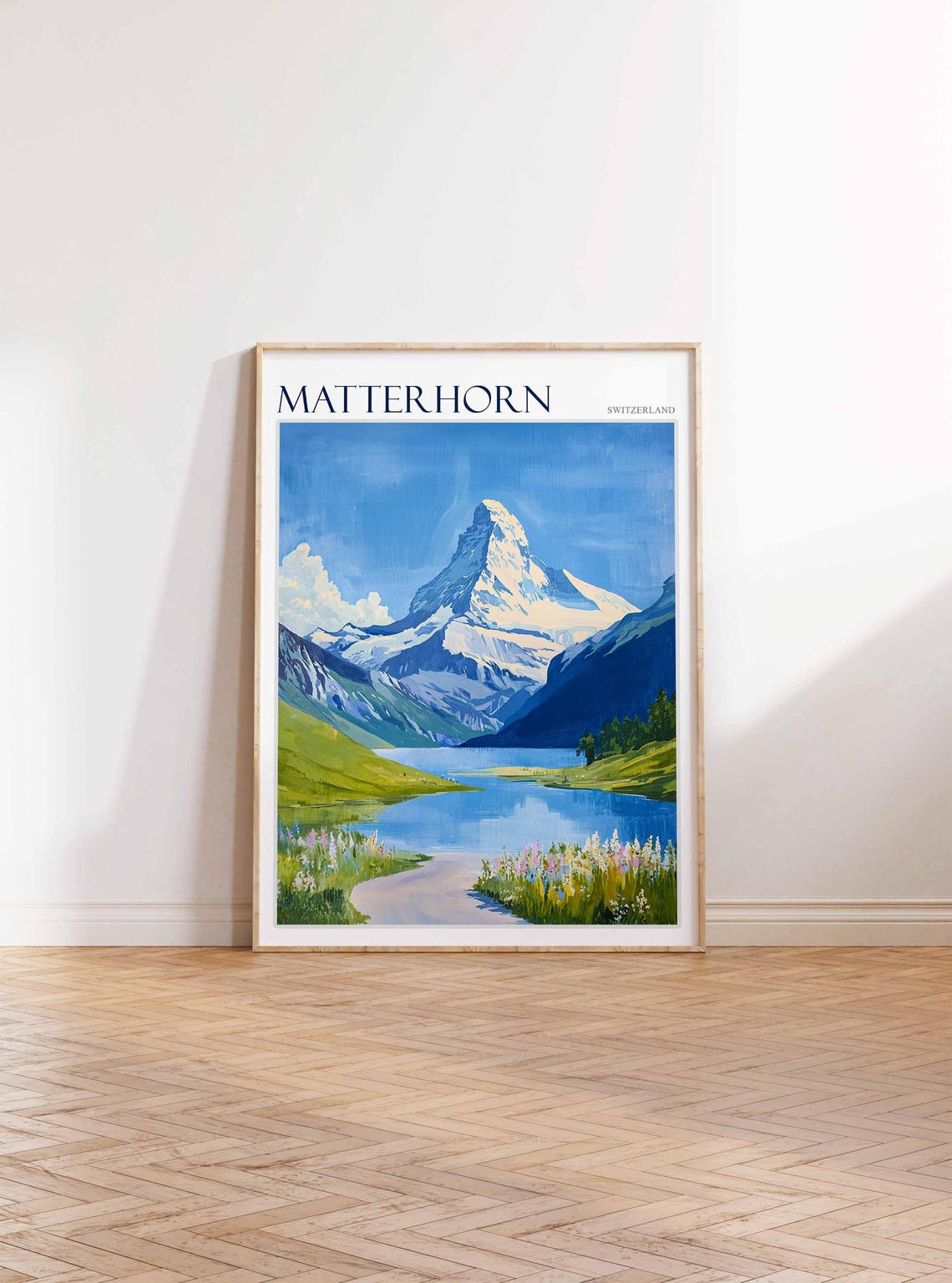 Matterhorn Poster Matterhorn Travel Print Swiss Decor Europe Travel Poster European Wall Art Switzerland Wall Art Mountain Poster - Image 4