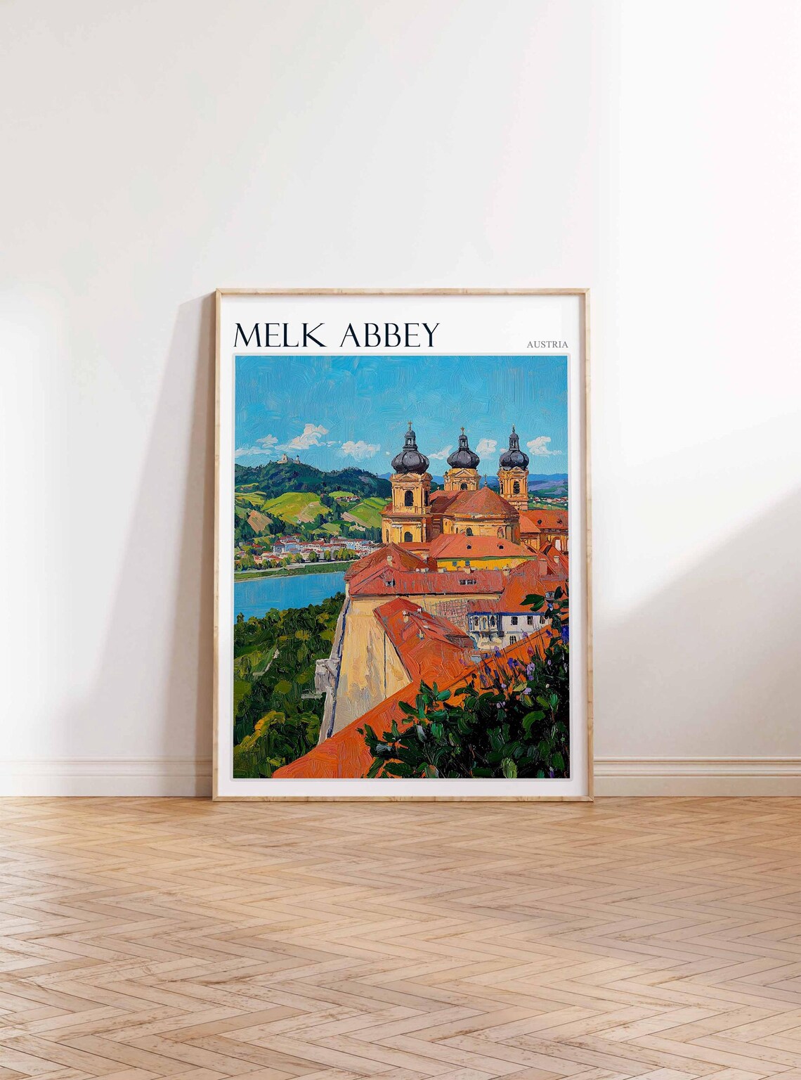 Melk Abbey Austria Rooftop View of Triple Towers Travel Poster - Image 4