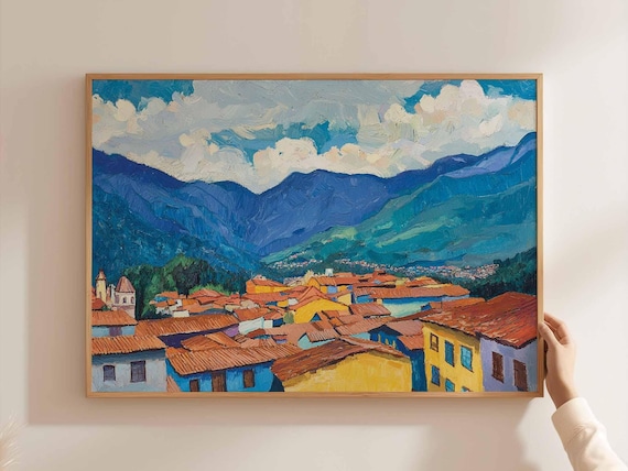 Bogota Poster Colombia Travel Print Colombian Wall Art South America Decor Latin