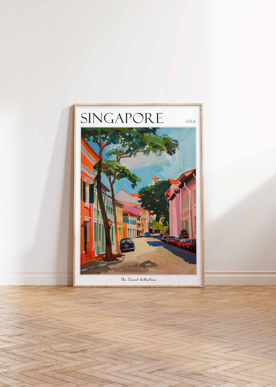 Singapore Poster Singapore Travel Print Tropical Decor City Wall Art Singaporean Decor Asia Travel Print Singapore Gift - Image 2