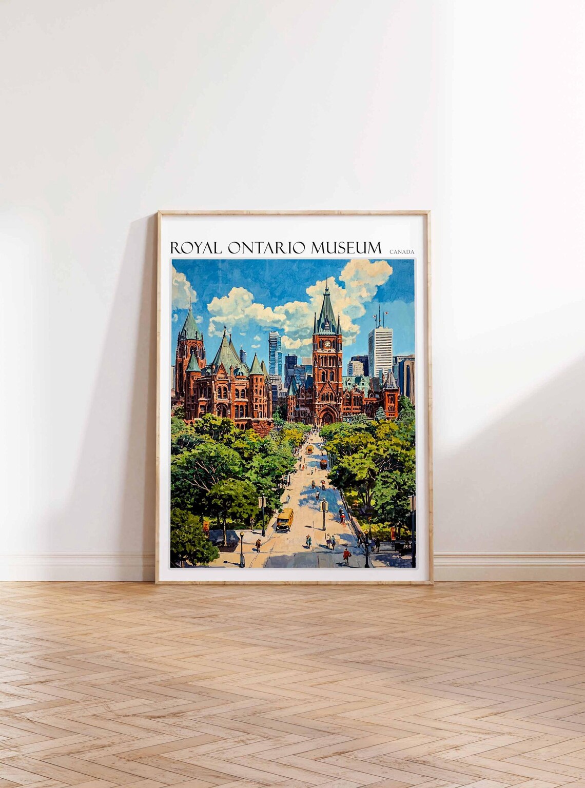 Royal Ontario Museum Toronto Canada Red Brick Towers Street Poster - Image 2