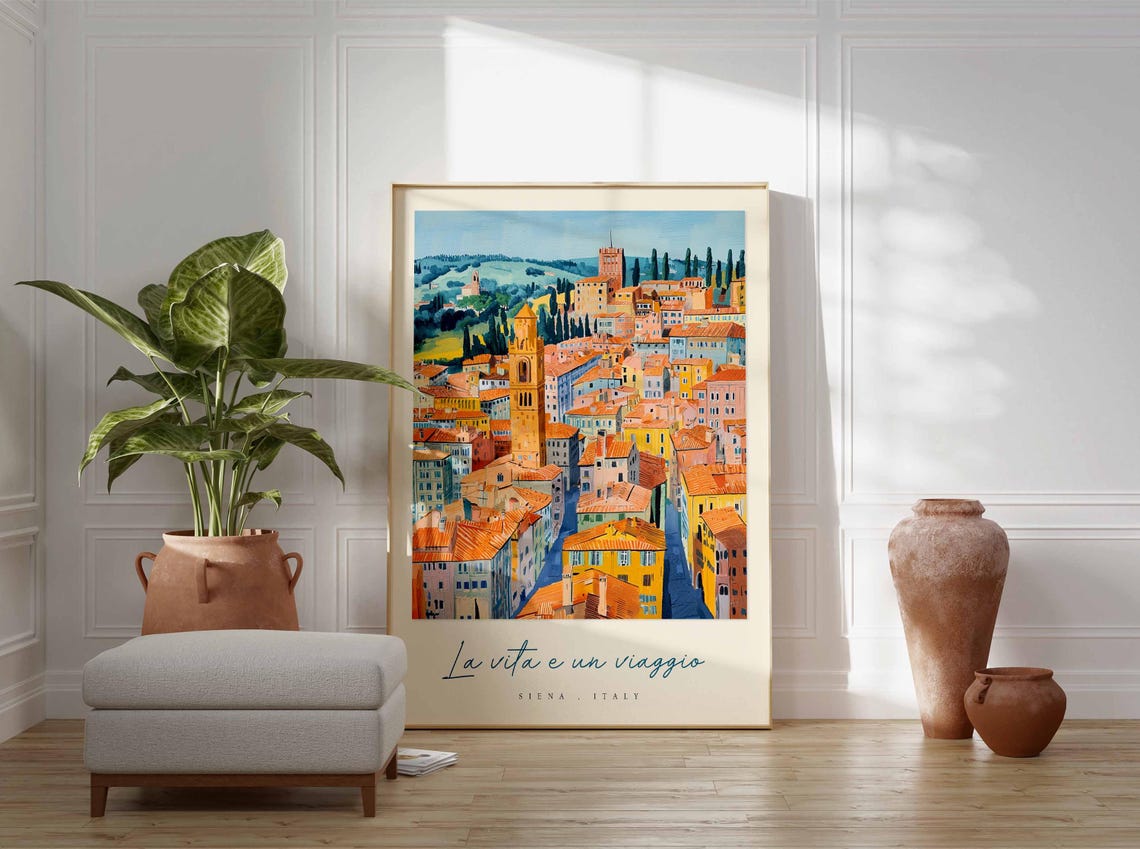Siena Poster Italian Travel Print Siena Travel Art Siena Wall Art Italy Art Italy Travel Decor Italian Travel Gift - Image 3