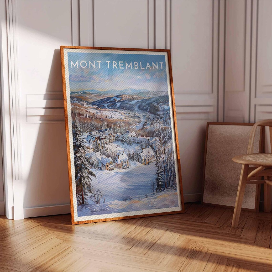 Mont Tremblant Canada Snowy Resort Village Aerial View Poster - Image 3