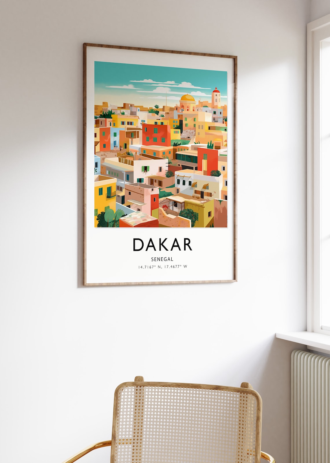 Dakar Senegal Travel Poster, African Travel Art - Image 3