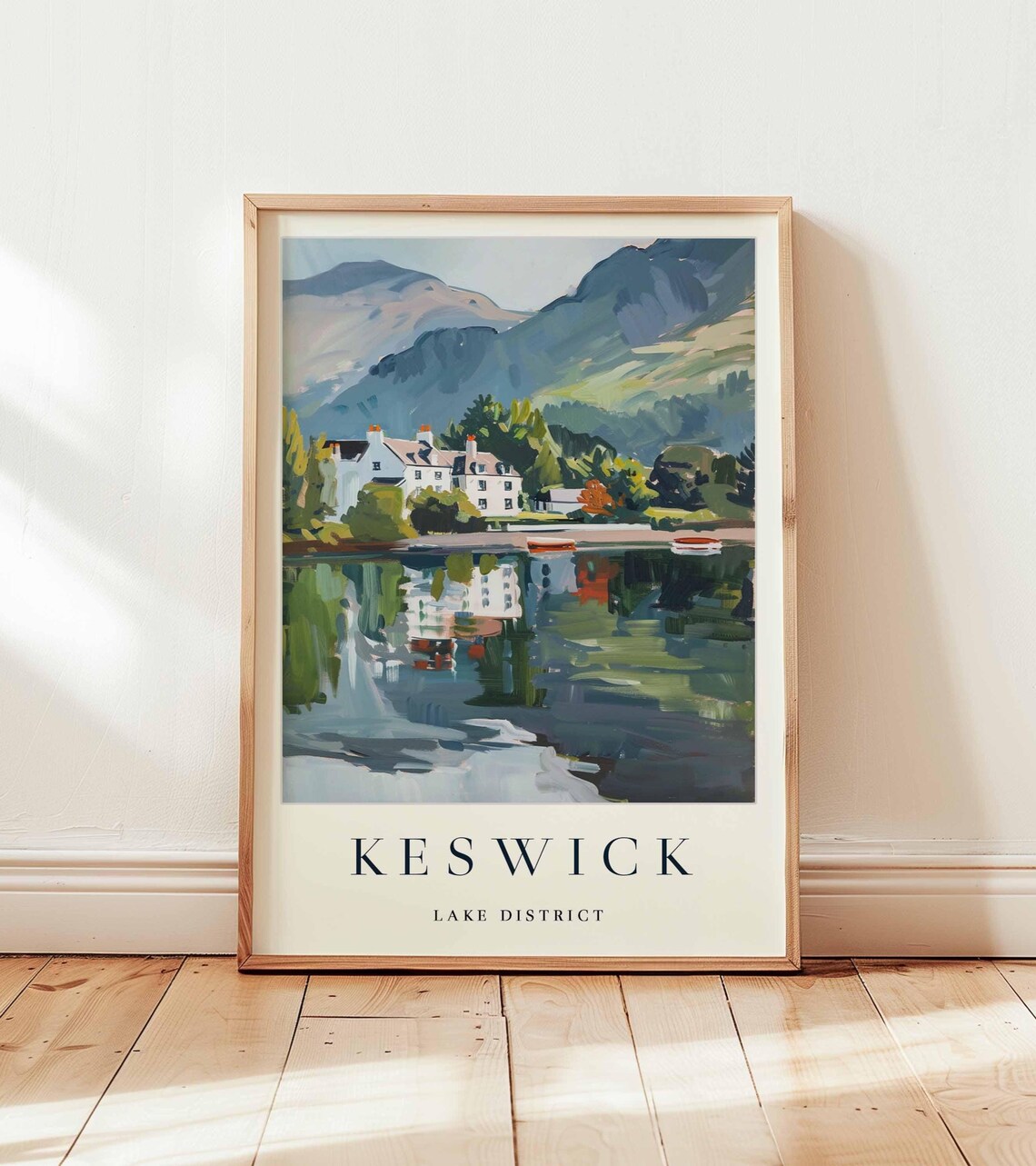 Keswick Travel Poster, Lake District Art Print
