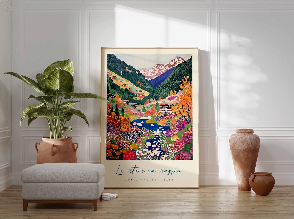 Aosta Valley Travel Poster, Italy Travel Decor - Image 3