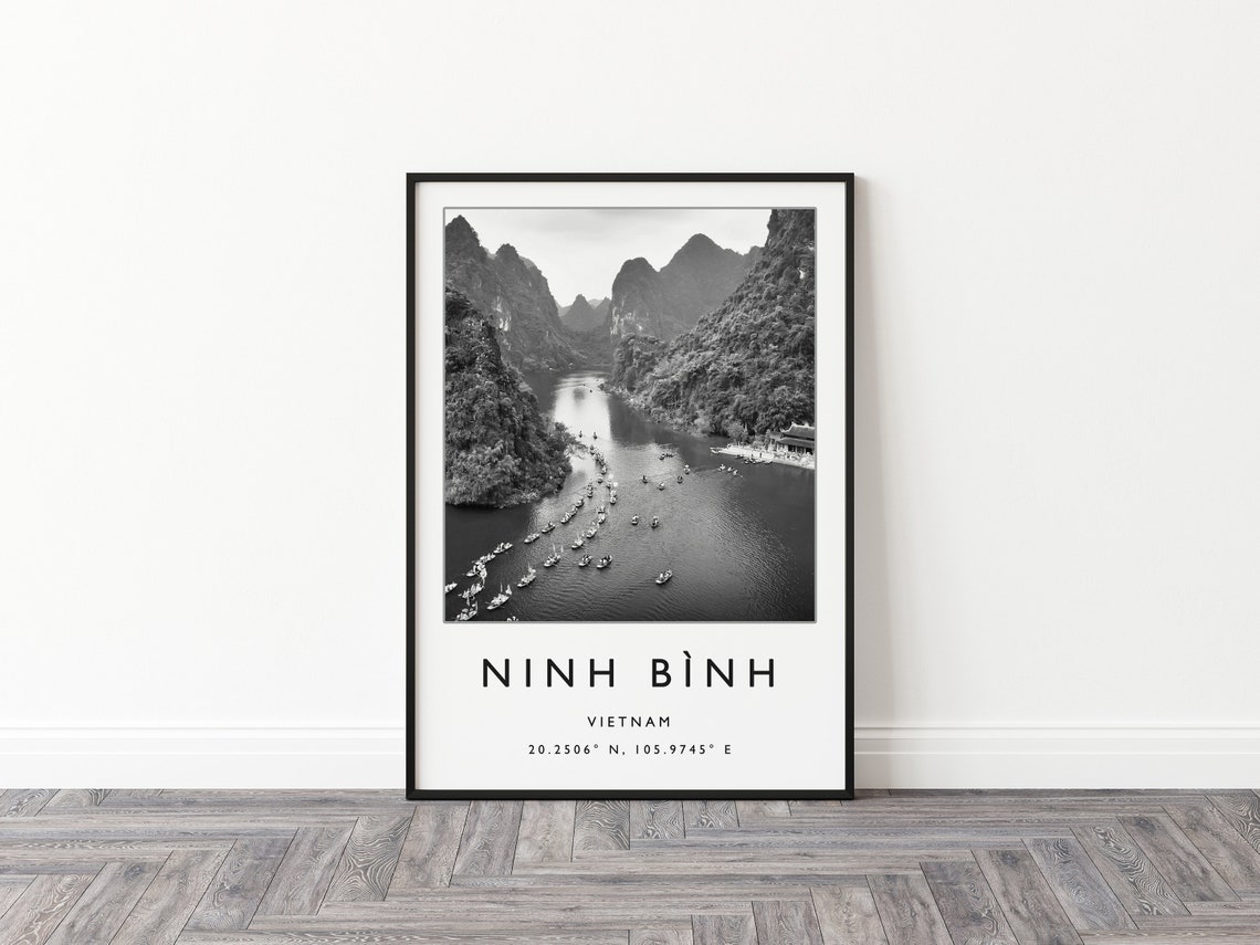 Ninh Binh Travel Print Vietnam Travel Poster Vietnam Travel Print Southeast Asia Travel Poster Travel Gift Backpackers Gift - Image 2