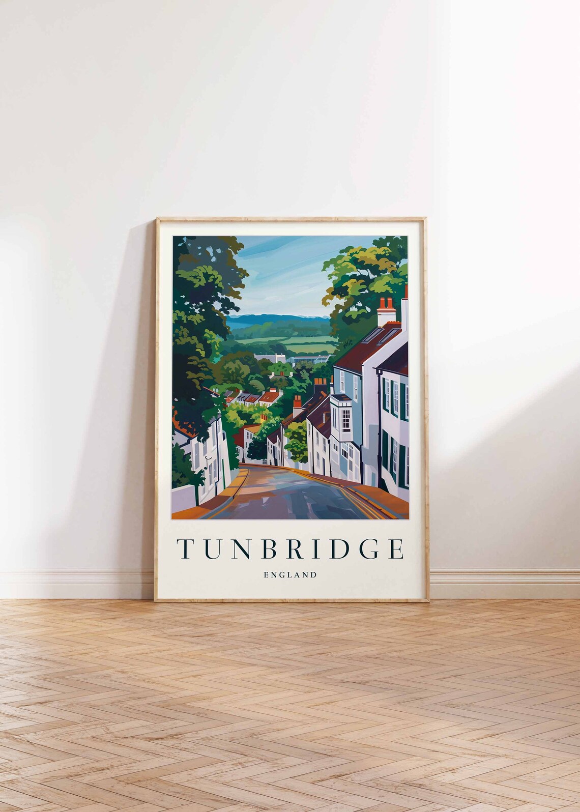 Tunbridge Poster Tunbridge Travel Print England Wall Art British Decor Tropical Decor Botanical Print Tunbridge Gift - Image 2