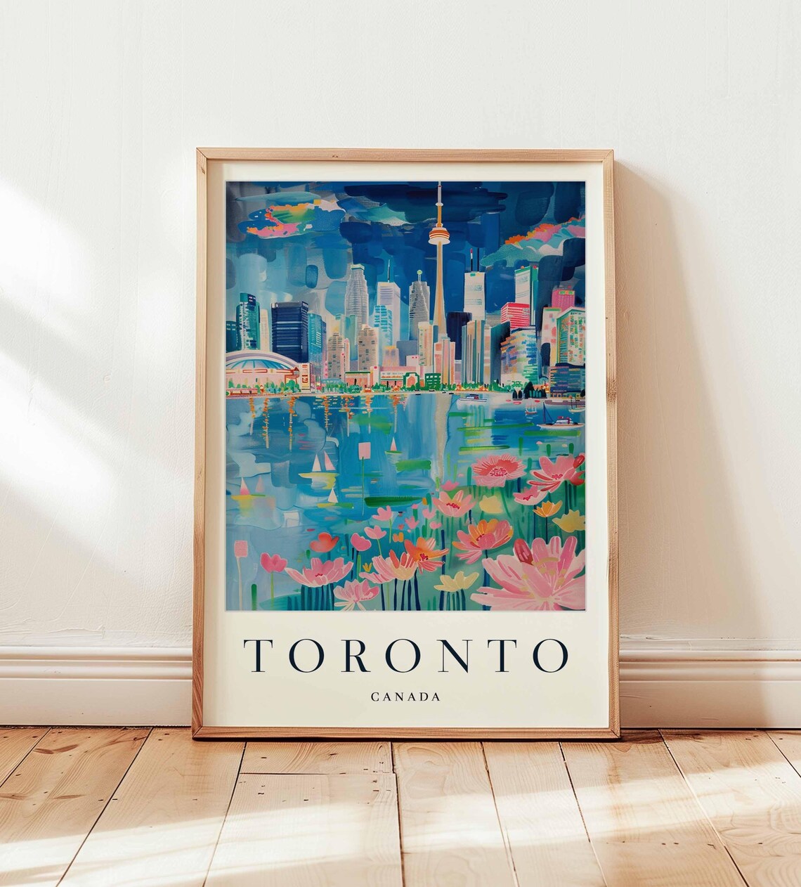 Toronto CN Tower Travel Poster, Urban Wall Art