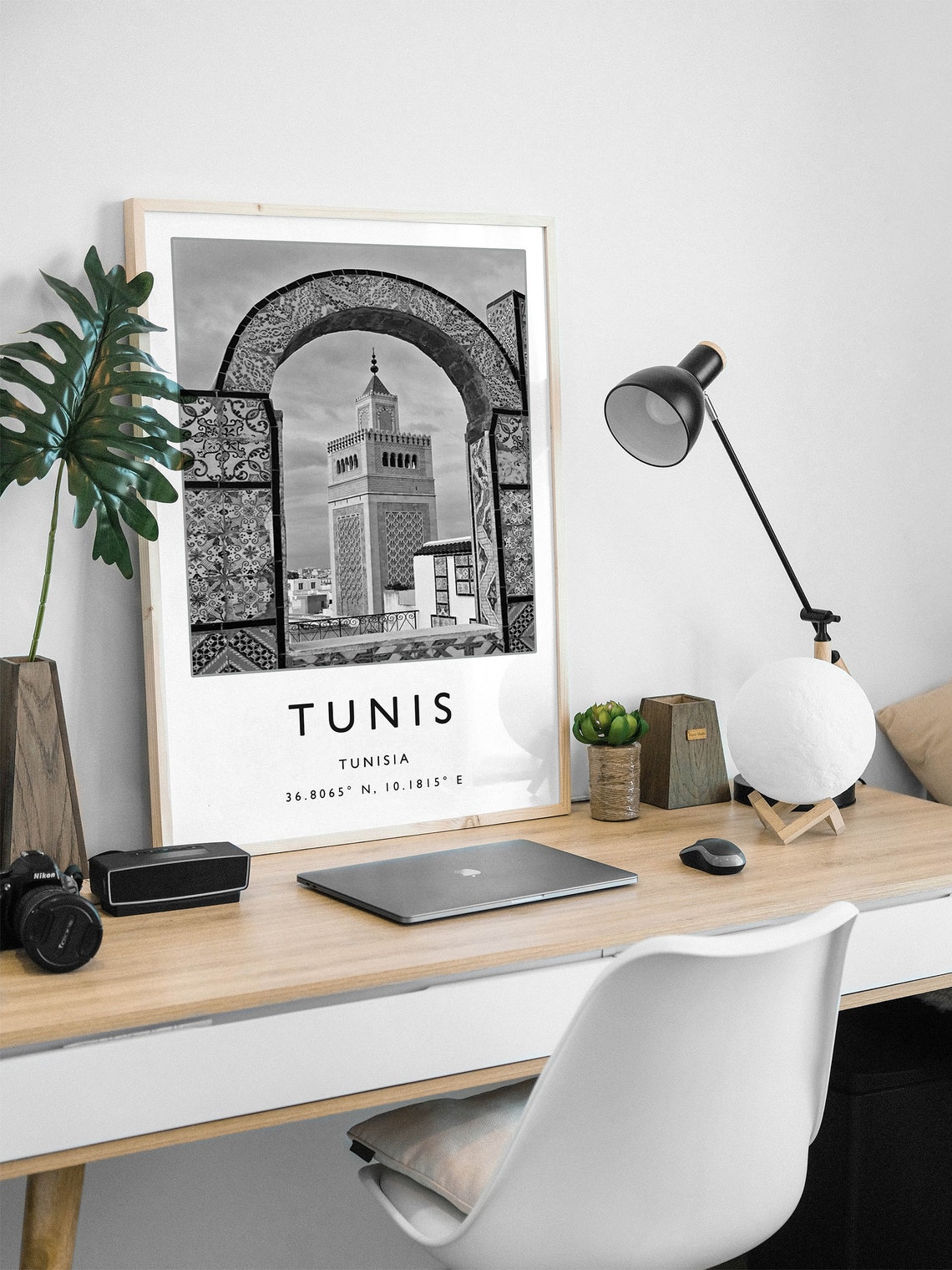 Tunis Travel Print Tunis Travel Poster Tunisia Travel Print Tunisian Print Black And White Travel Poster Travel Art Travel Gift - Image 2