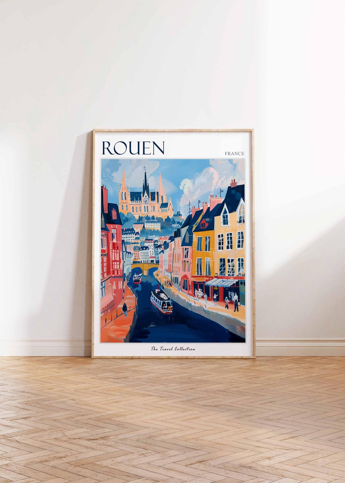 Rouen Poster France Travel Print French Decor Europe Travel Poster European Wall Art City Print Rouen Gift Rouen Travel Poster - Image 2