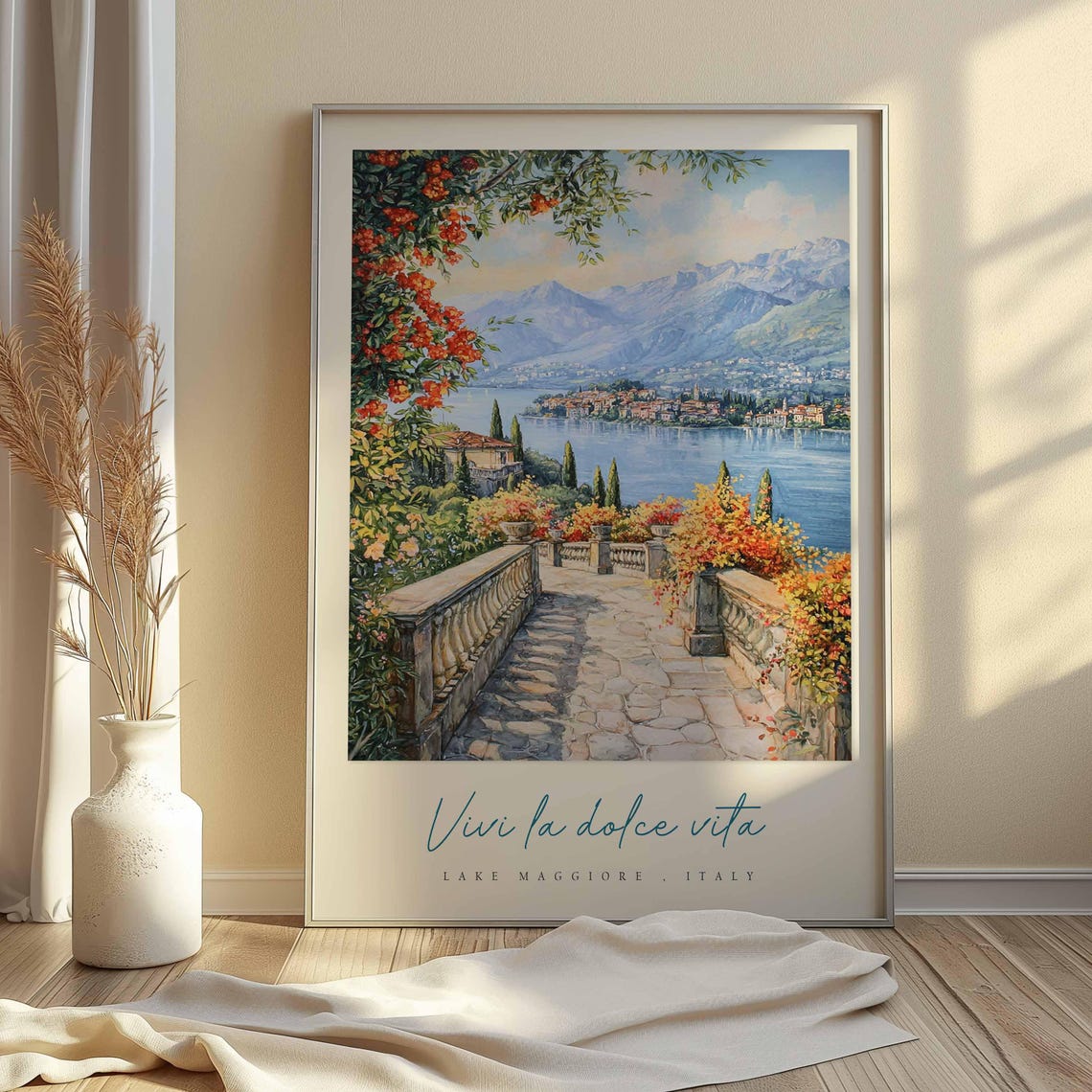 Lake Maggiore Poster Italian Travel Print Lake Maggiore Travel Art Lake Maggiore Wall Art Italy Art Italy Travel Decor Travel Gift - Image 2