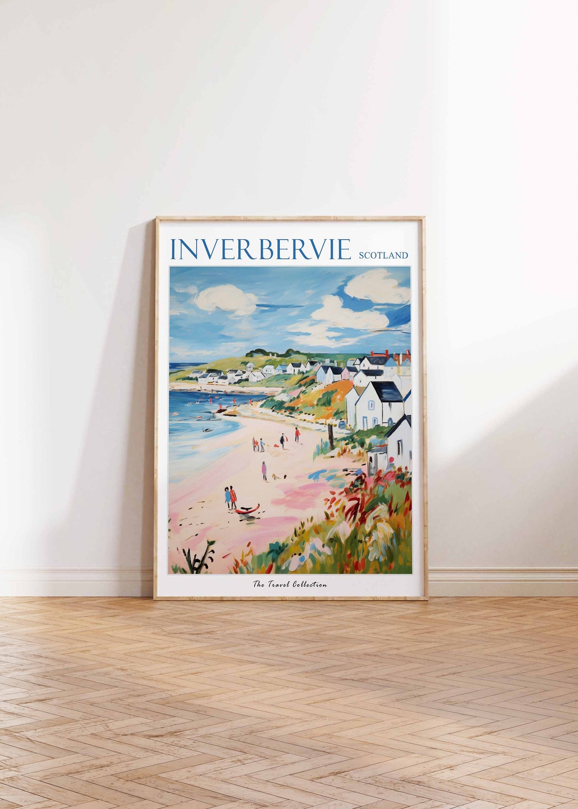 Inverbervie Poster Inverbervie Travel Print Scotland Travel Poster Scottish Decor Tropical Decor Sea Print Inverbervie Travel Poster - Image 2
