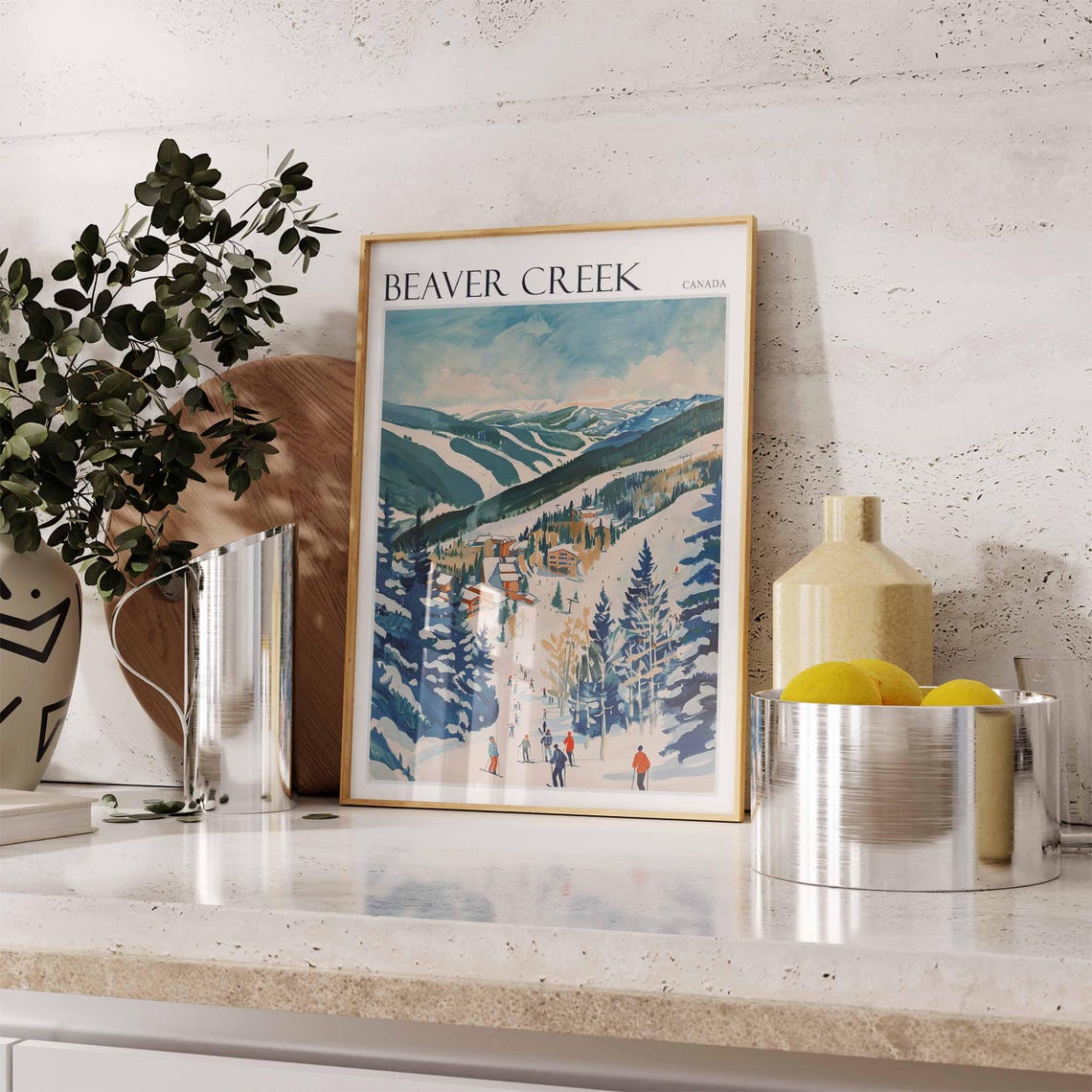 Skiing Travel Poster Skiing Art Beaver Creek Poster Beaver Creek Wall Art Colorado Poster Colorado Travel Print Beaver Creek Print - Image 2